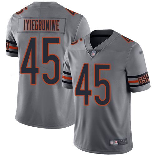 Chicago Bears Limited Silver Men Joel Iyiegbuniwe Jersey NFL Football #45 Inverted Legend